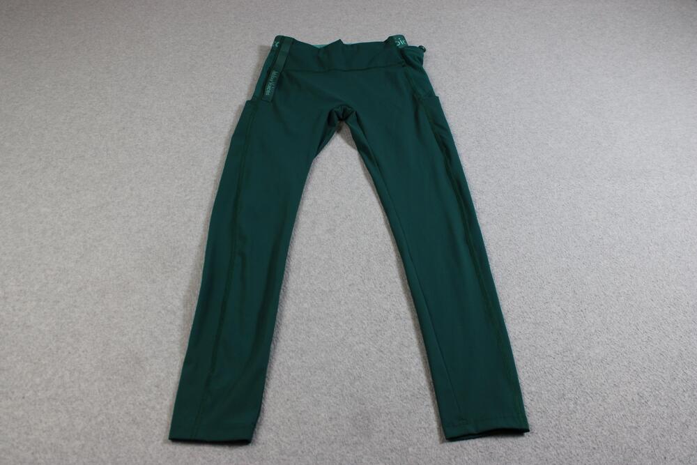 Outdoor Voices Leggings Women Small Green Ankle Pocket Drawcord Running Hiking